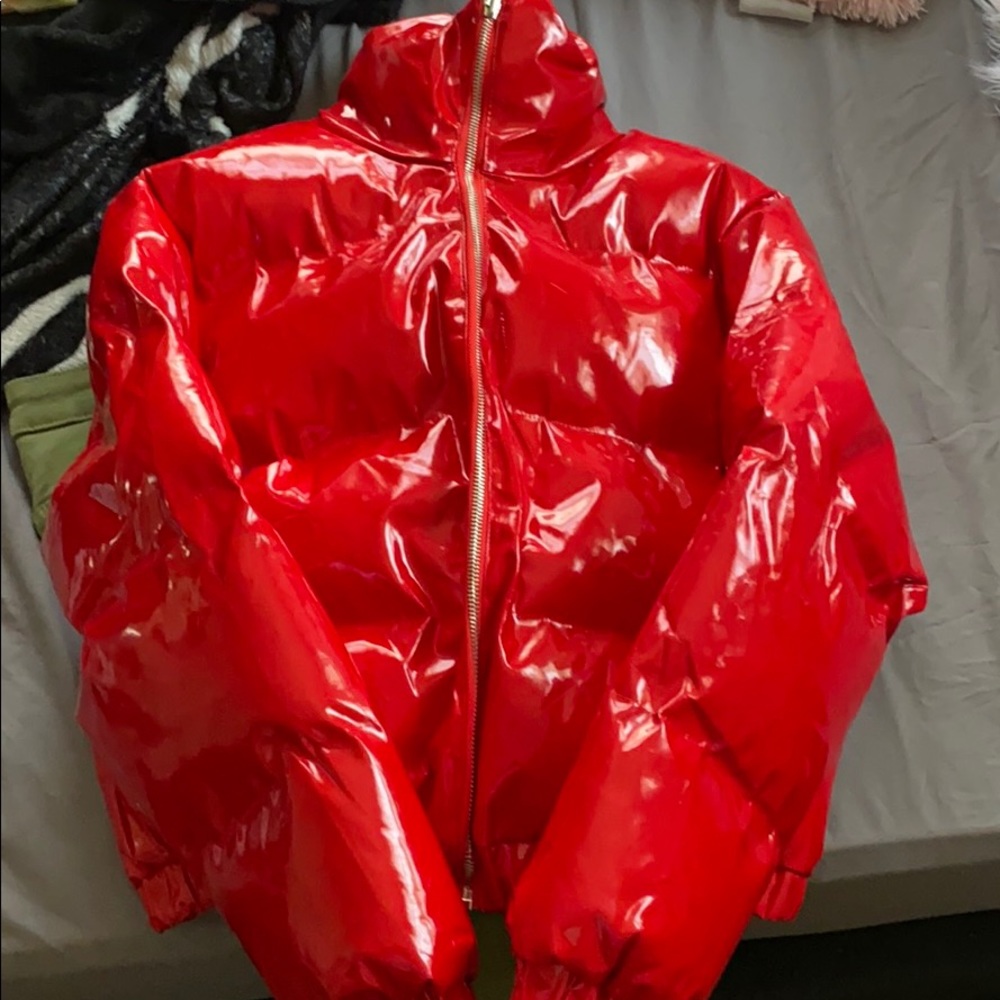 Candy Red Puffer Jacket 🍭
